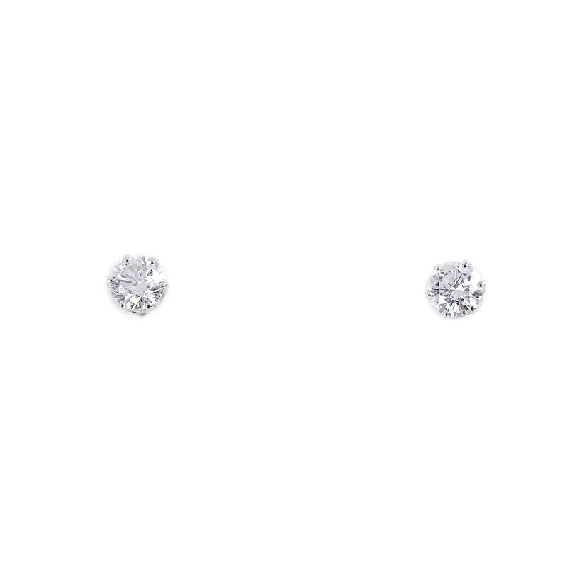 ダイヤモンド ピアス 各0.23ct 一粒ダイヤ 両耳用 Pt900