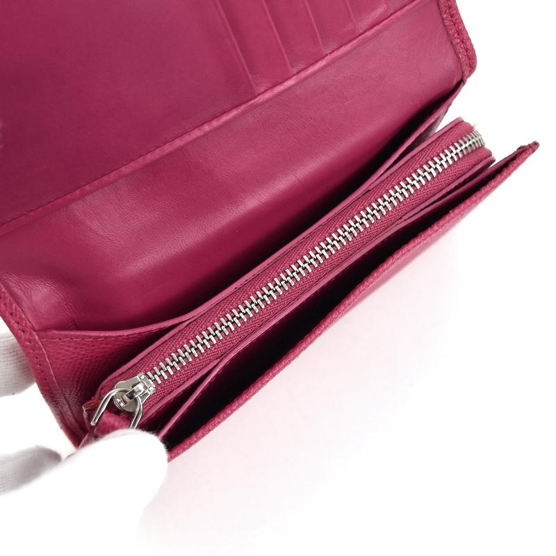 ロエベ　ピンク レザー 二つ折り財布 ロエベ 財布 ピンク系 二つ折り財布 レザー アナグラム 無地 小銭入れ