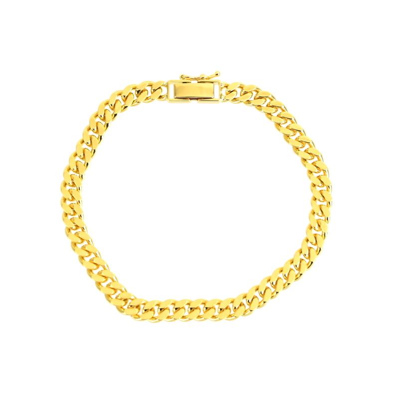 喜平 ブレスレット 18cm 20.2g 18金 18k イエローゴールド 二面喜平 中  