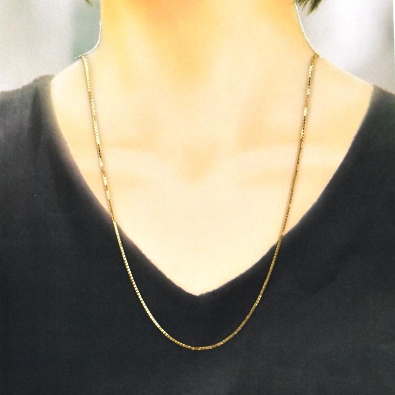 (C090403)K18 チェーン YG ベネチアン ネックレス 18金 C090403)K18 チェーン YG ベネチアン ネックレス 18金