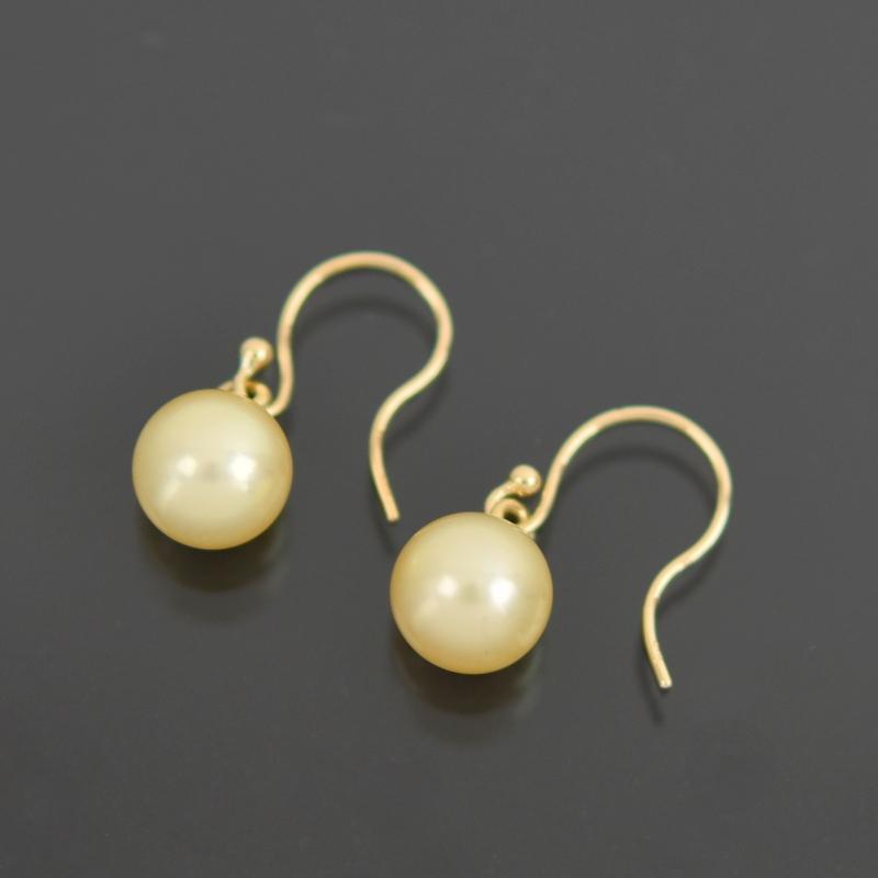 ゴールドパールフックピアス18Kゴールド イエローパール ピアス フック 18金 18k イエローゴールド 真珠