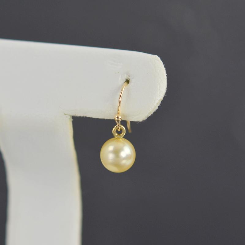 K18YG イエローパールピアス　 新品未使用品 イエローパール ピアス フック 18金 18k イエローゴールド 真珠