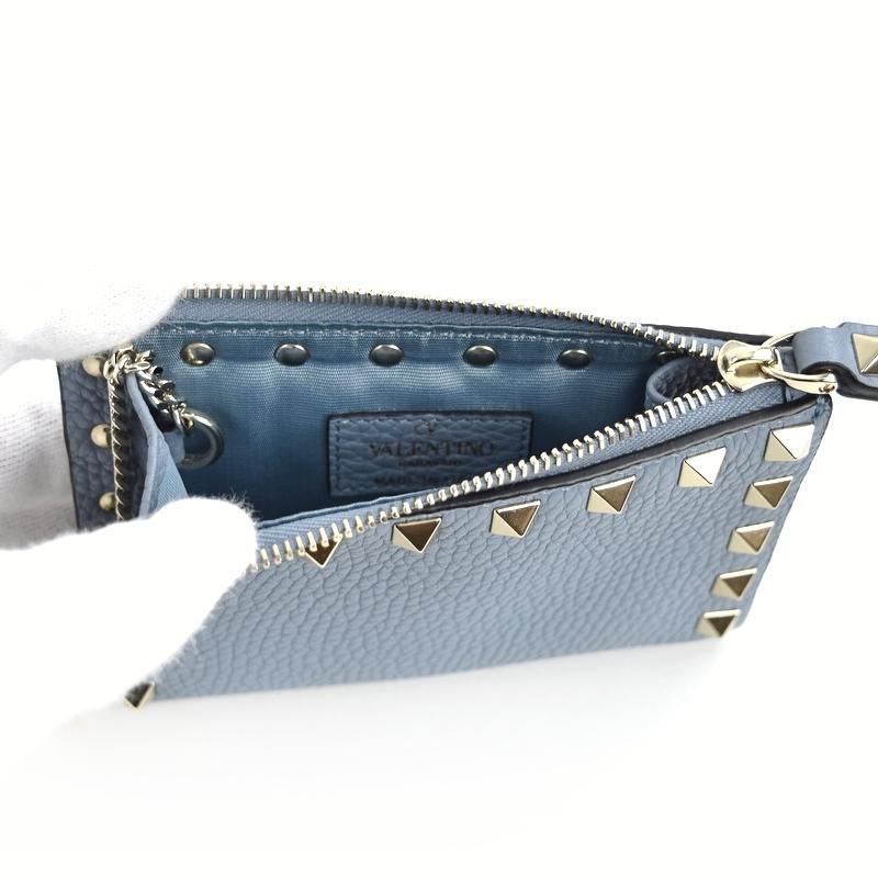 VALENTINO（ヴァレンティノ） カードホルダー ライトブルー ロック