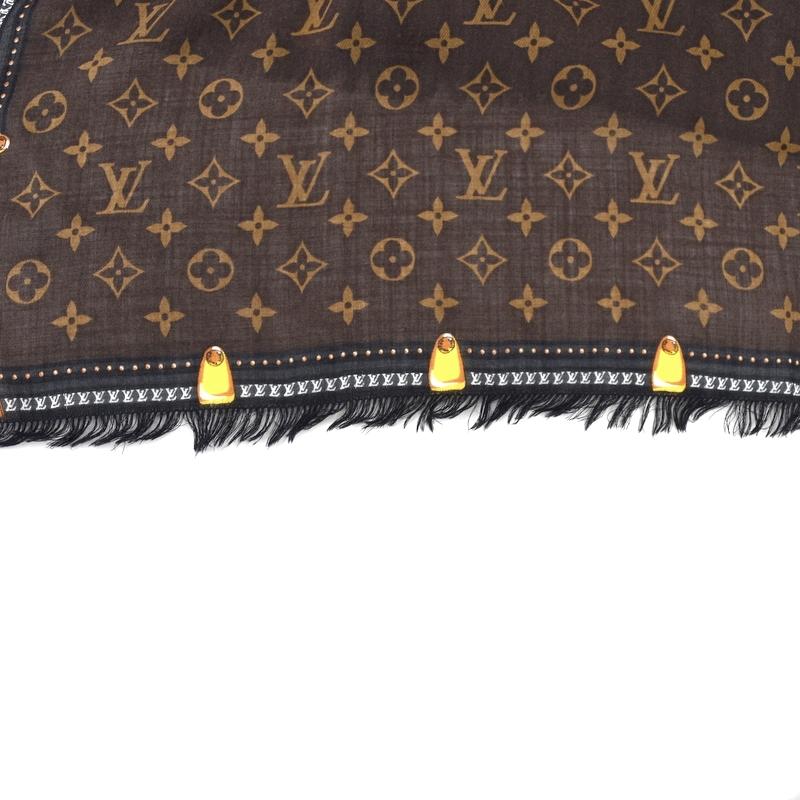 LOUIS VUITTON（ルイ・ヴィトン） 大判ストール ウール100% ブラウン