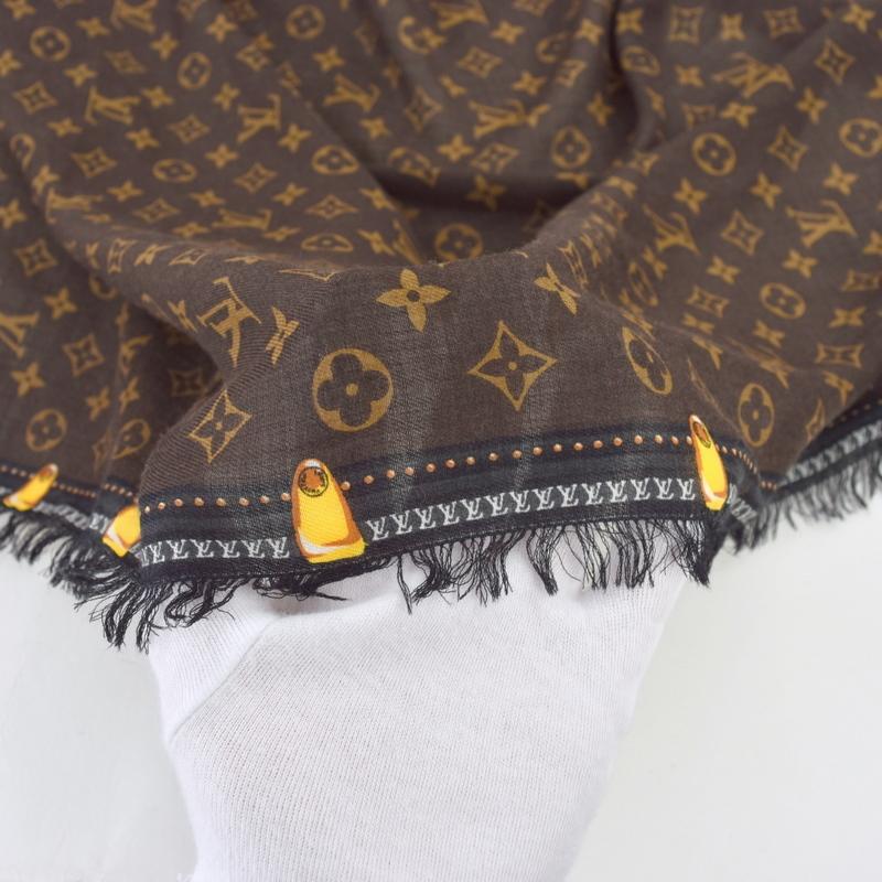 LOUIS VUITTON（ルイ・ヴィトン） 大判ストール ウール100% ブラウン