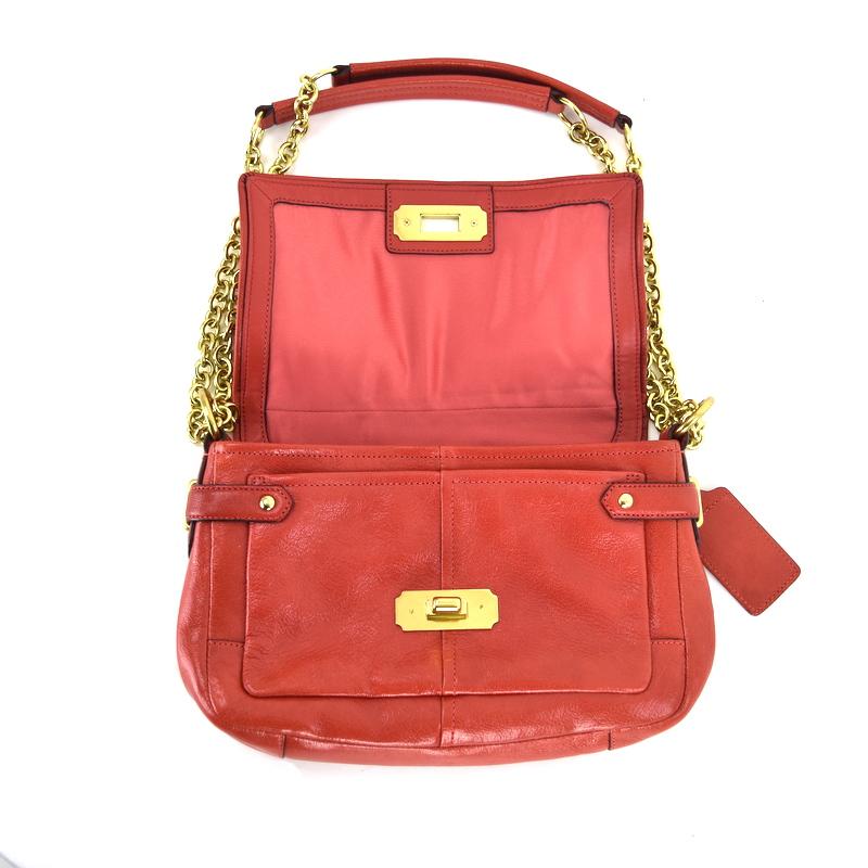 COACH（コーチ） バッグ レディース 2WAYチェーンショルダー オレンジ