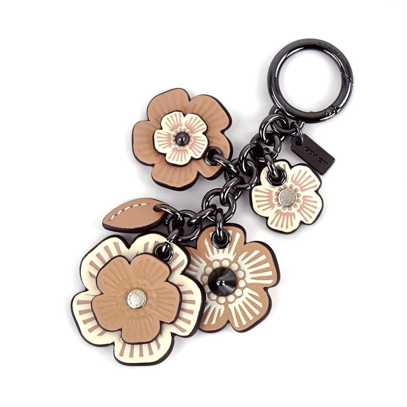 COACH（コーチ） ティーローズミックスバッグチャーム ベージュ系