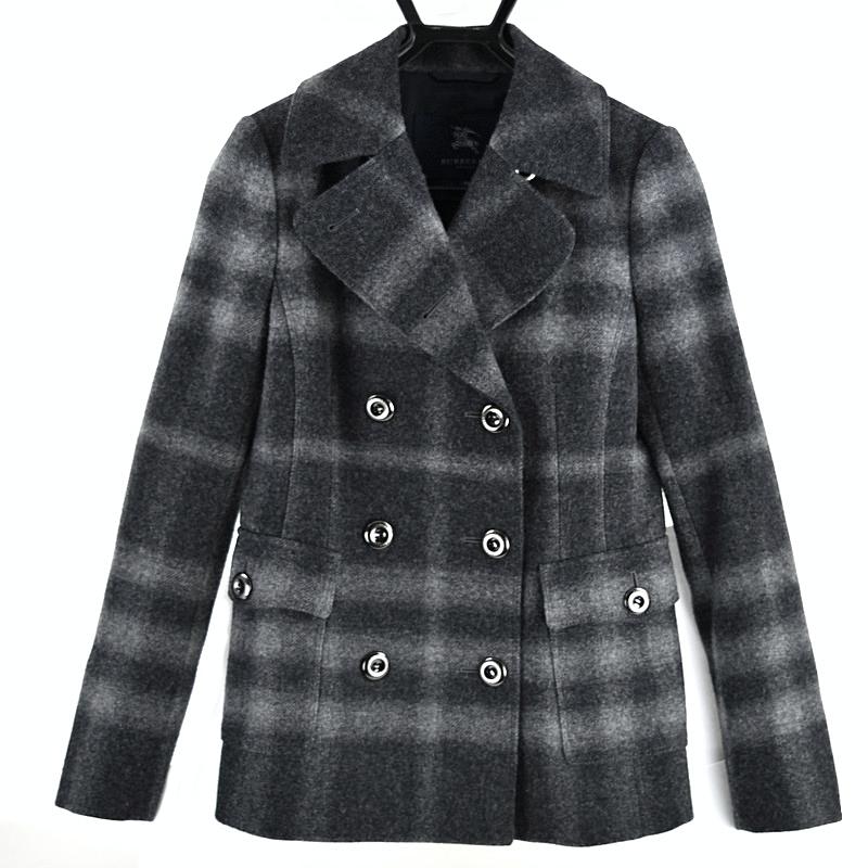 BURBERRY LONDONバーバリーPコート38バーバリーチェック BURBERRY（バーバリー） レディースアウター Pコート サイズ38 毛100