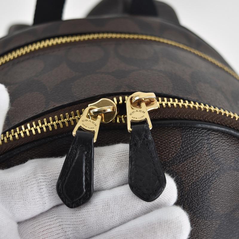 COACH（コーチ） リュック 5671 シグネチャー ダークブラウン×ブラック