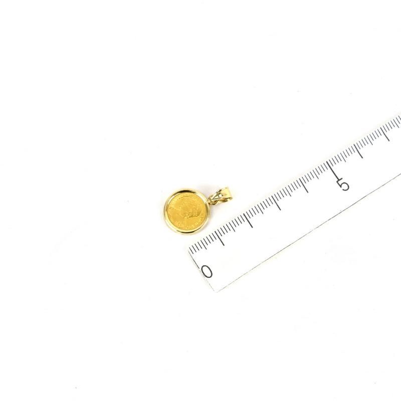 ペンダントトップ ロイヤルハワイアンコイン 1/20oz 2.2g K24 ペンダントトップ ロイヤルハワイアンコイン 1/20oz 2.2g K24