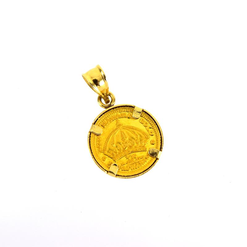 ペンダントトップ ロイヤルハワイアンコイン 1/20oz 2.2g K24×K14 24金  