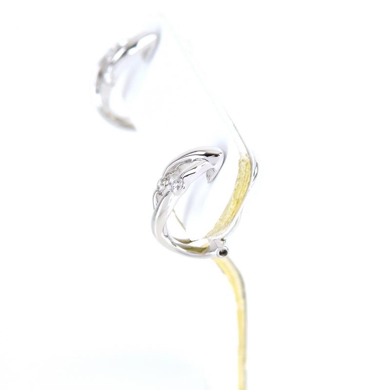 イヤリング レディース ダイヤモンド 0.10ct 0.1ct 18金 18k ホワイト  