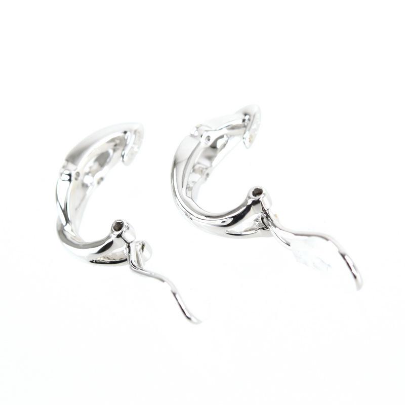 イヤリング レディース ダイヤモンド 0.10ct 0.1ct 18金 18k ホワイト  