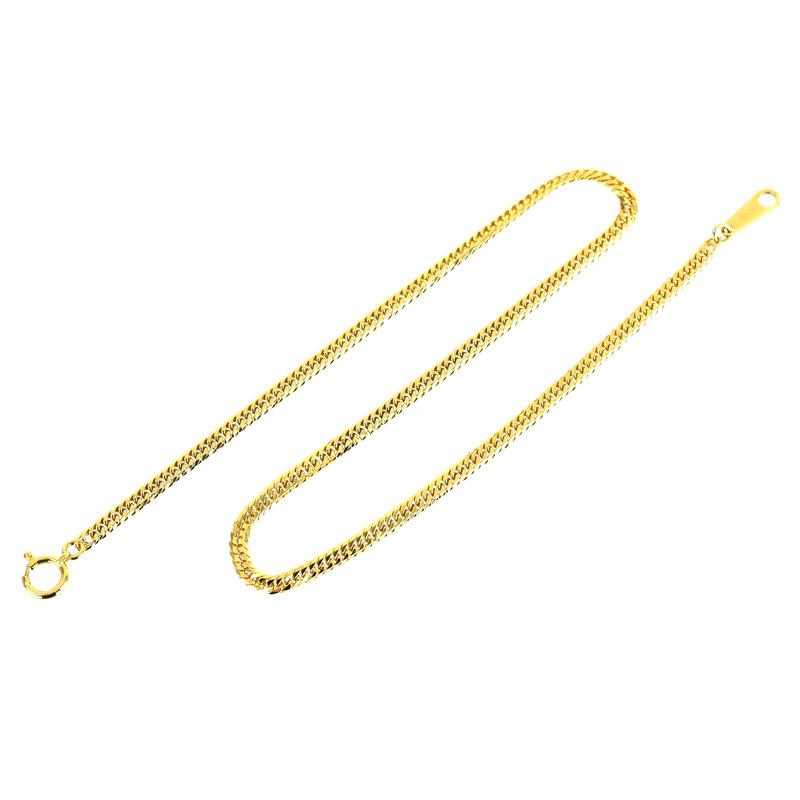 喜平 アンクレット 六面W喜平 18金 18k イエローゴールド 26.5cm 約