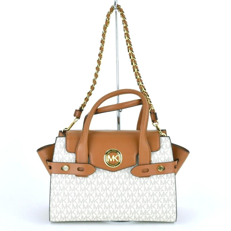 MICHAEL KORS MKシグネチャーハンドバッグ 新品未使用 セール】HAMILTON サッチェル ミディアム - MKシグネチャー