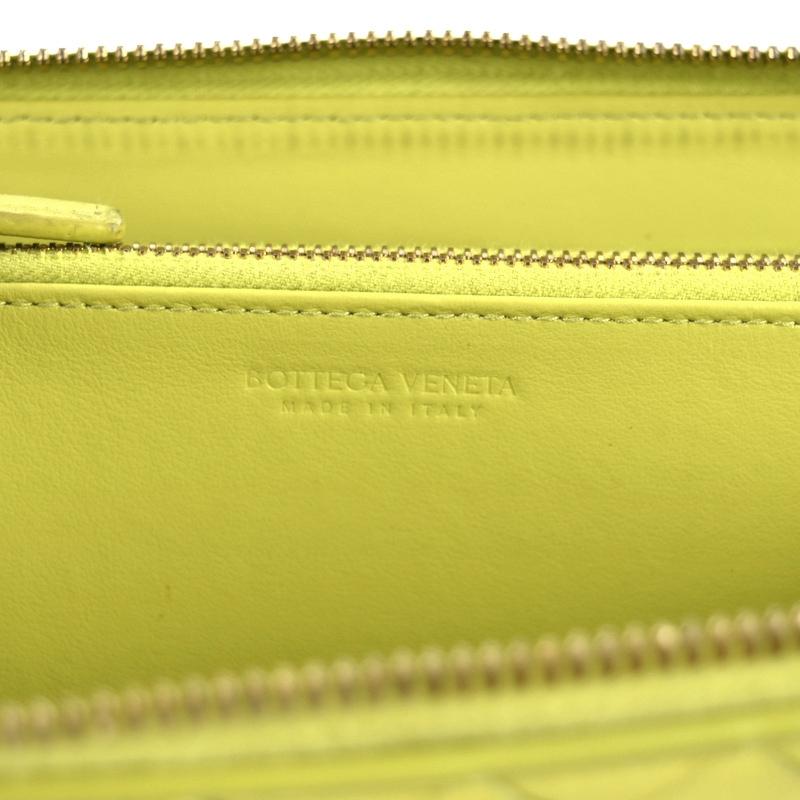 ボッテガヴェネタ　ラウンドファスナー　長財布　イントレチャート　イエロー BOTTEGA VENETA ボッテガヴェネタ 長財布 レディース ラウンド