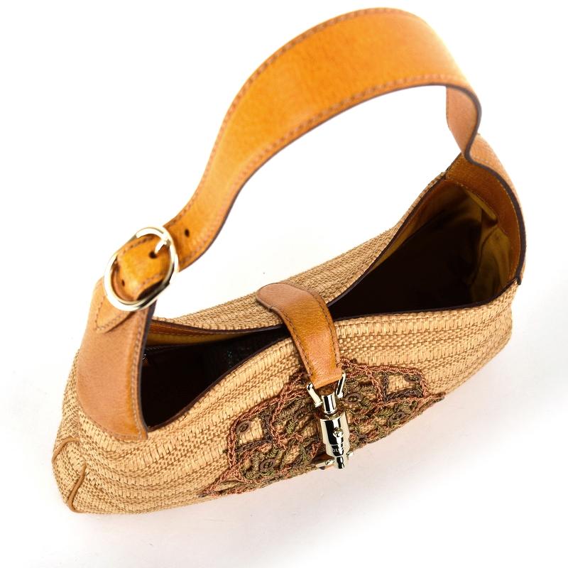 GUCCI（グッチ） ワンショルダー ニュージャッキー レザー×ストロー