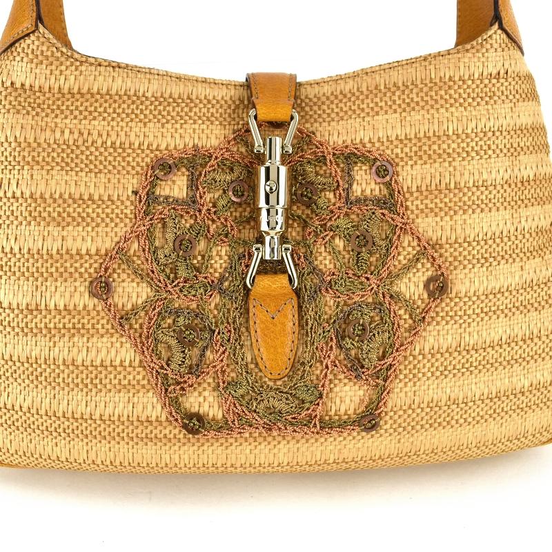 GUCCI（グッチ） ワンショルダー ニュージャッキー レザー×ストロー