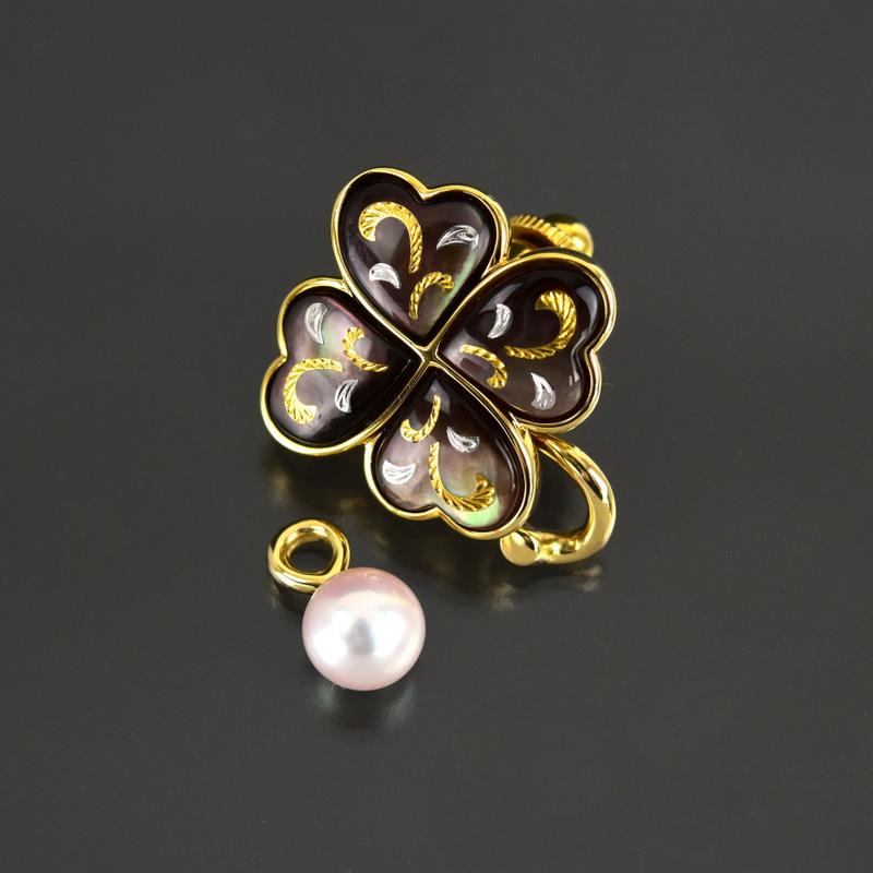 MIKIMOTO（ミキモト） ブローチ 2WAY ピクウェ クローバー 四つ葉