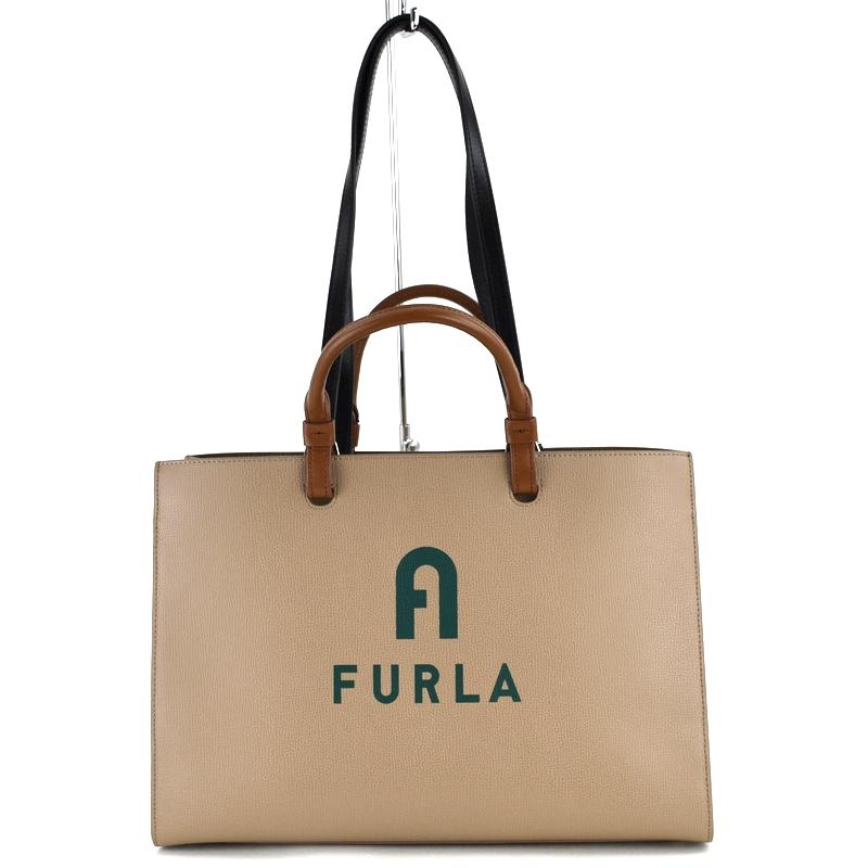 FURLA フルラ 2WAYトート ヴァーシティ ロゴ ハンドバッグ ショルダー