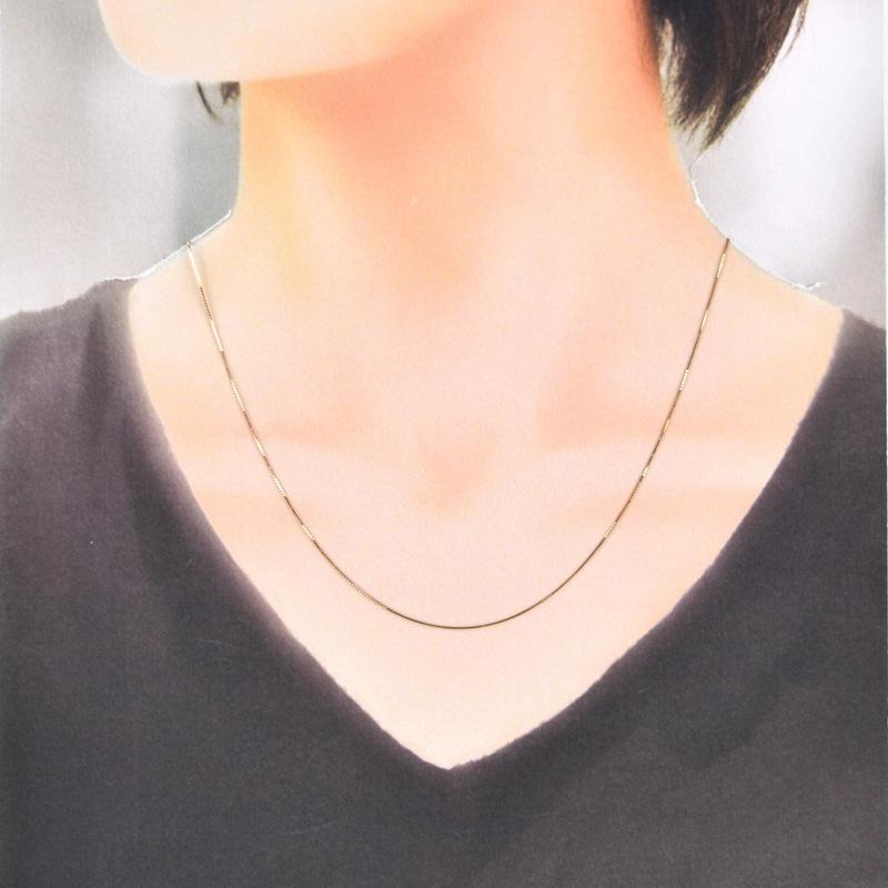 ベネチアンネックレス ベネチアンチェーン 45.5cm 45cm 1.5g 18k 18金  