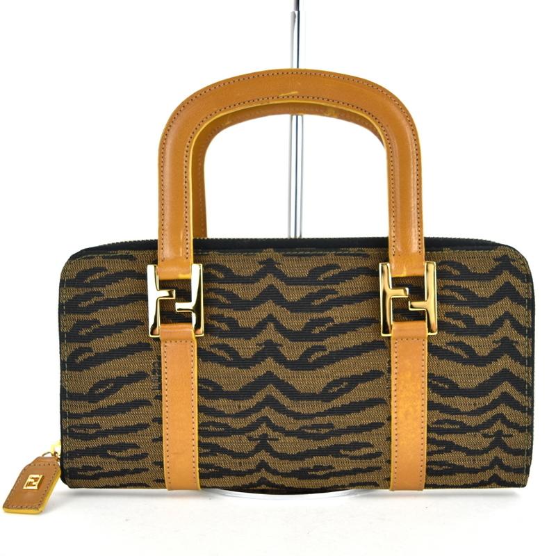 【オシャレ＆美品！】フェンディ ミニボストンバッグ/FF柄/キャンバスレザー/茶 楽天市場】FENDI フェンディ ズッカ FF柄 カバン ミニボストンバッグ