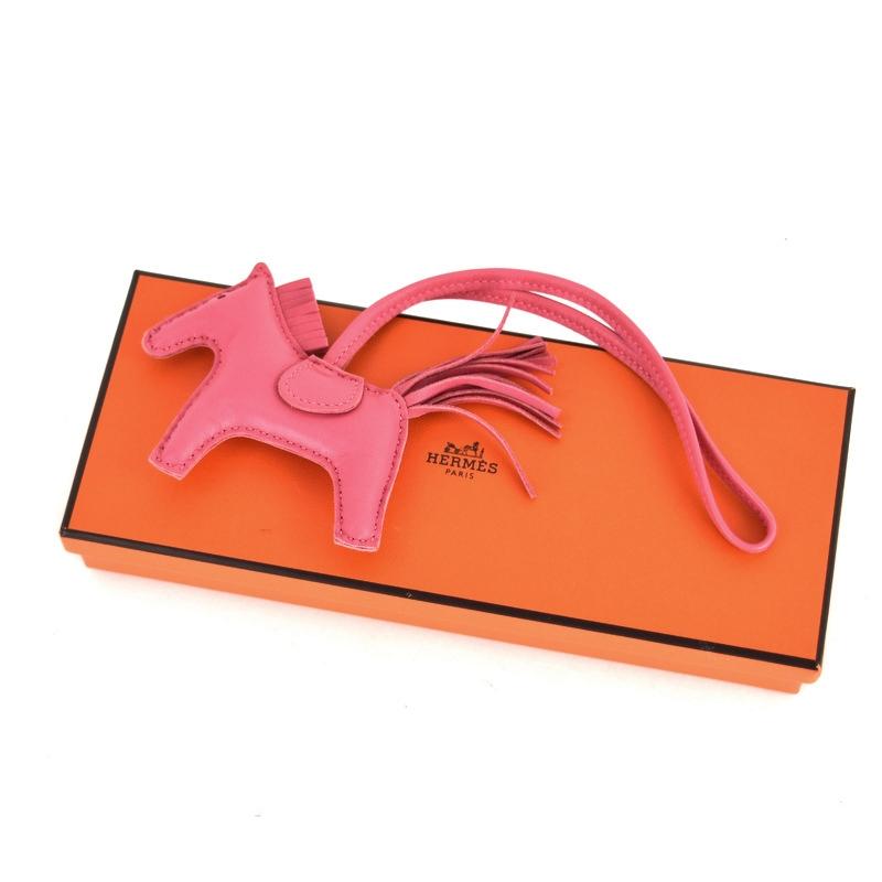 HERMES（エルメス） バッグチャーム ロデオPM ピンク レザー Y刻印