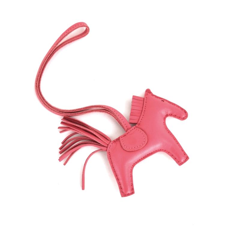 HERMES（エルメス） バッグチャーム ロデオPM ピンク レザー Y刻印