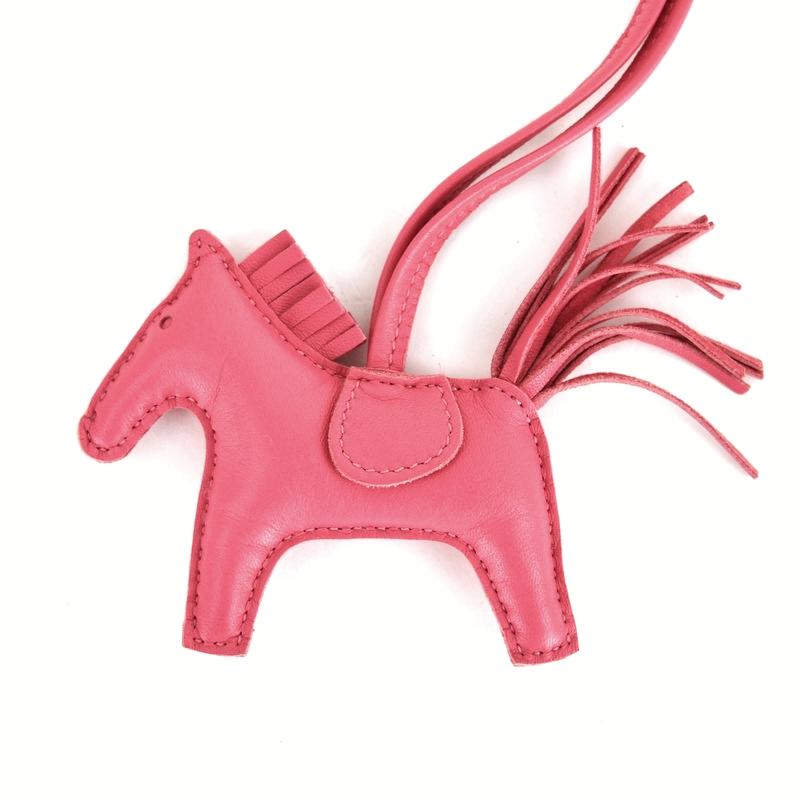 HERMES（エルメス） バッグチャーム ロデオPM ピンク レザー Y刻印