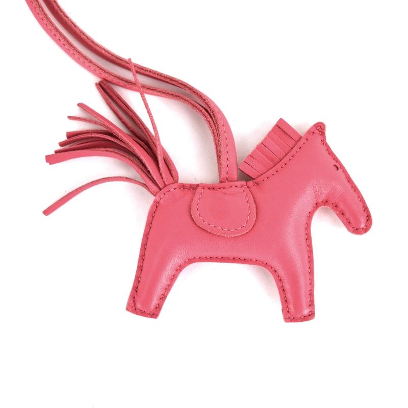 HERMES（エルメス） バッグチャーム ロデオPM ピンク レザー Y刻印