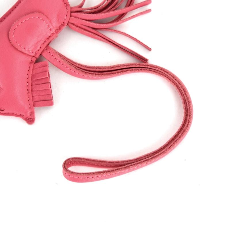 タイムSALE！レアHERMESピンク バッグチャーム SALE HERMES（エルメス） バッグチャーム ロデオPM ピンク レザー Y刻印