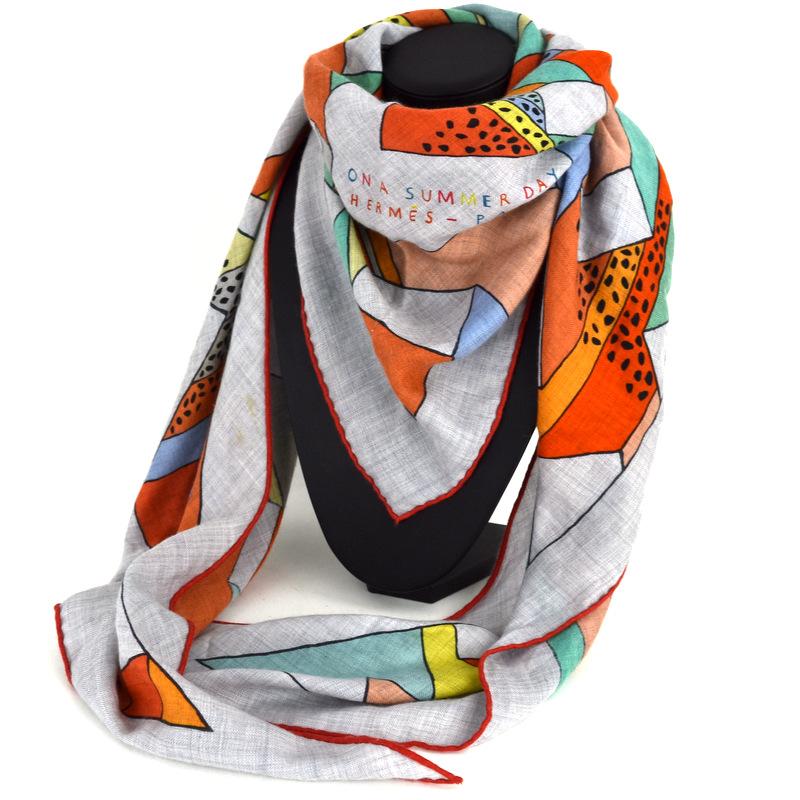 HERMES エルメス トライアングルジェアン ストール スカーフ HERMES エルメス トライアングルジェアン ストール スカーフ