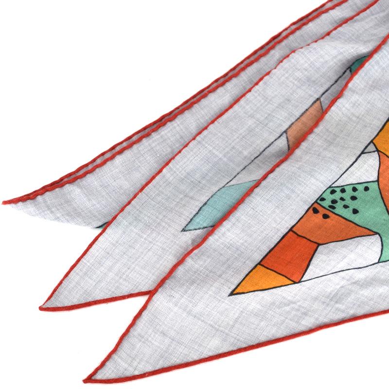 HERMES エルメス トライアングルジェアン ストール スカーフ HERMES エルメス トライアングルジェアン ストール スカーフ