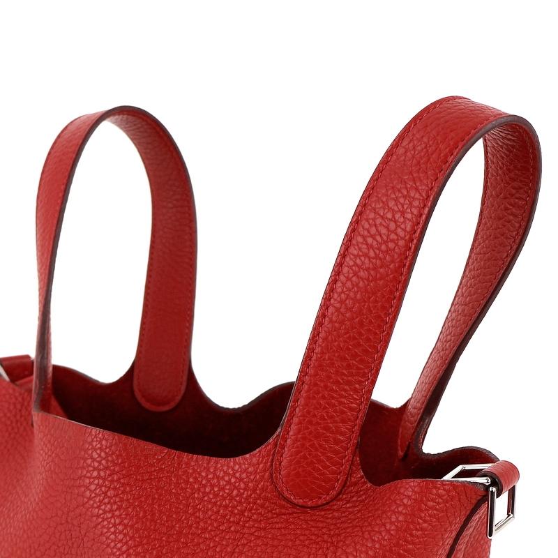HERMES ピコタンロック PM レッド系 ピコタン PM ピコタンロック トリヨンクレマンス レッド系 シルバー