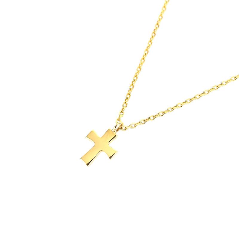 4℃（ヨンドシー） ネックレス クロスモチーフ 10金 10k イエロー