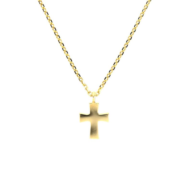 4℃（ヨンドシー） ネックレス クロスモチーフ 10金 10k イエロー