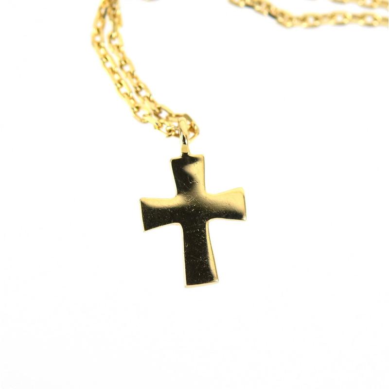 4℃（ヨンドシー） ネックレス クロスモチーフ 10金 10k イエロー