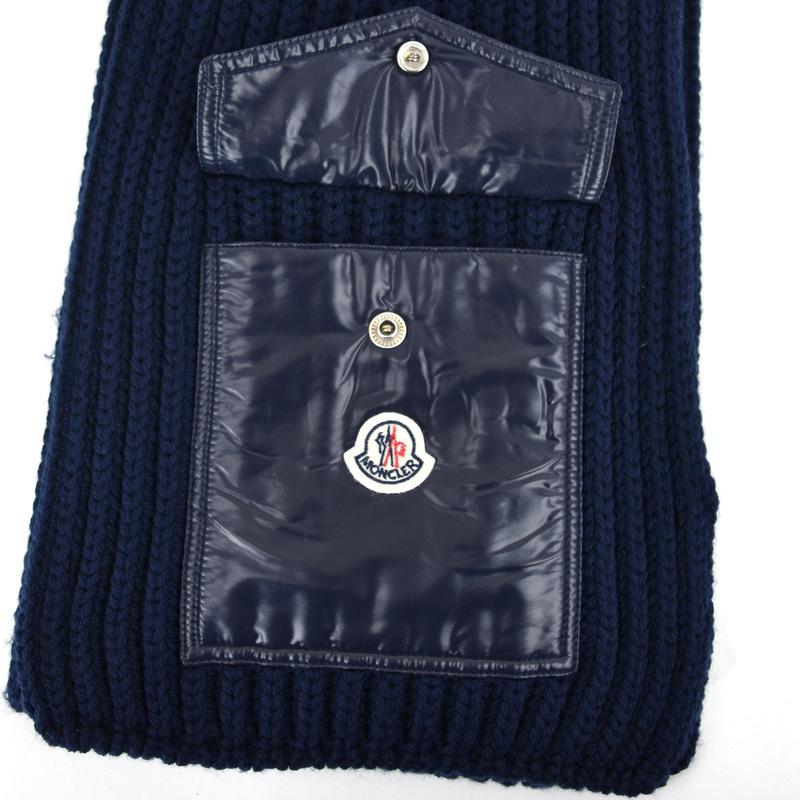 MONCLER（モンクレール） マフラー ウール ネイビー 冬物 秋物
