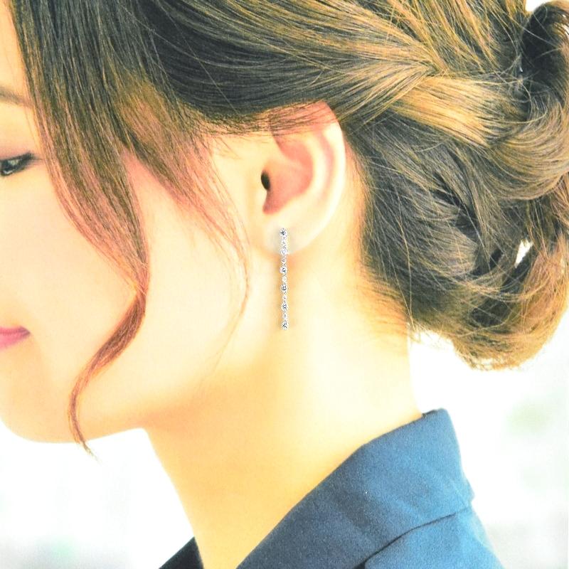MIKIMOTO（ミキモト） イヤリング ダイヤ 各0.50ct Pt950 K18WG留め具