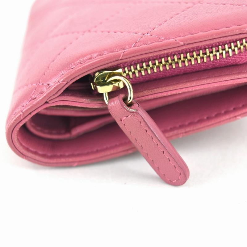 CHANEL（シャネル） 財布 レディース 二つ折り財布 マトラッセ レザー