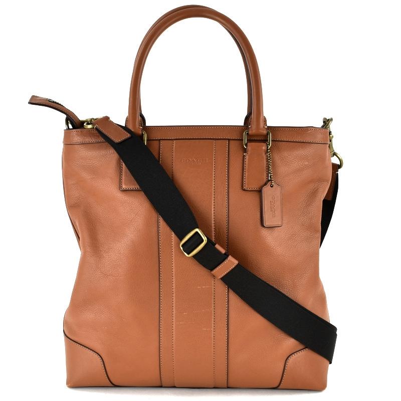 オールドコーチ　ブラウン　レザー　大容量　トートバッグ　肩掛け可能　A4可能 COACH オールドコーチ トートバッグ 肩掛け A4収納 黒 7303 【公式通販】