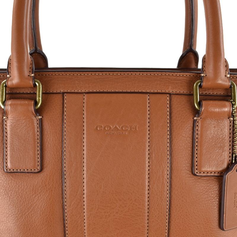 COACH コーチ 縦型 2WAYトート 斜め掛け 手提げ ブラウン レザー