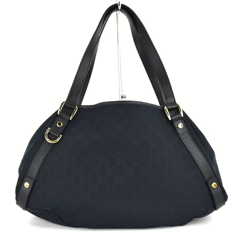 GGキャンバス グッチ ショルダートート レディース ブラック 130736