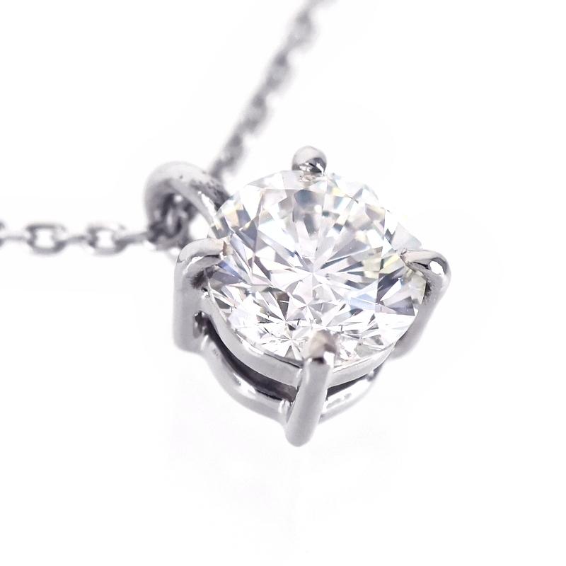 一粒ダイヤネックレス ダイヤモンド 0.532ct ソーティング付 Pt850×900 