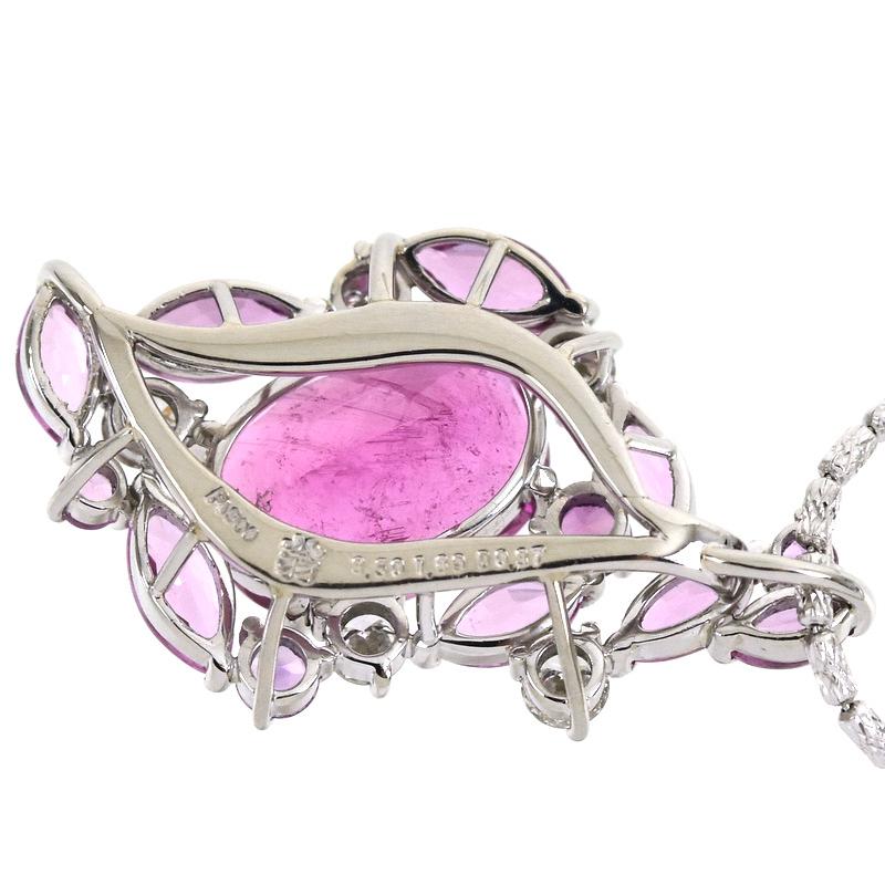 翁淳 ネックレス Pt900×K18WG ピンクトルマリン 3.50ct ピンク