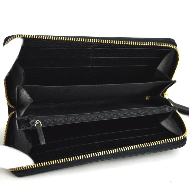 GUCCI オールドグッチ レザー ダブルロック ブラック 黒 二つ折り長財布 GUCCI（グッチ） 財布 ダブルG ジップアラウンドウォレット 456117