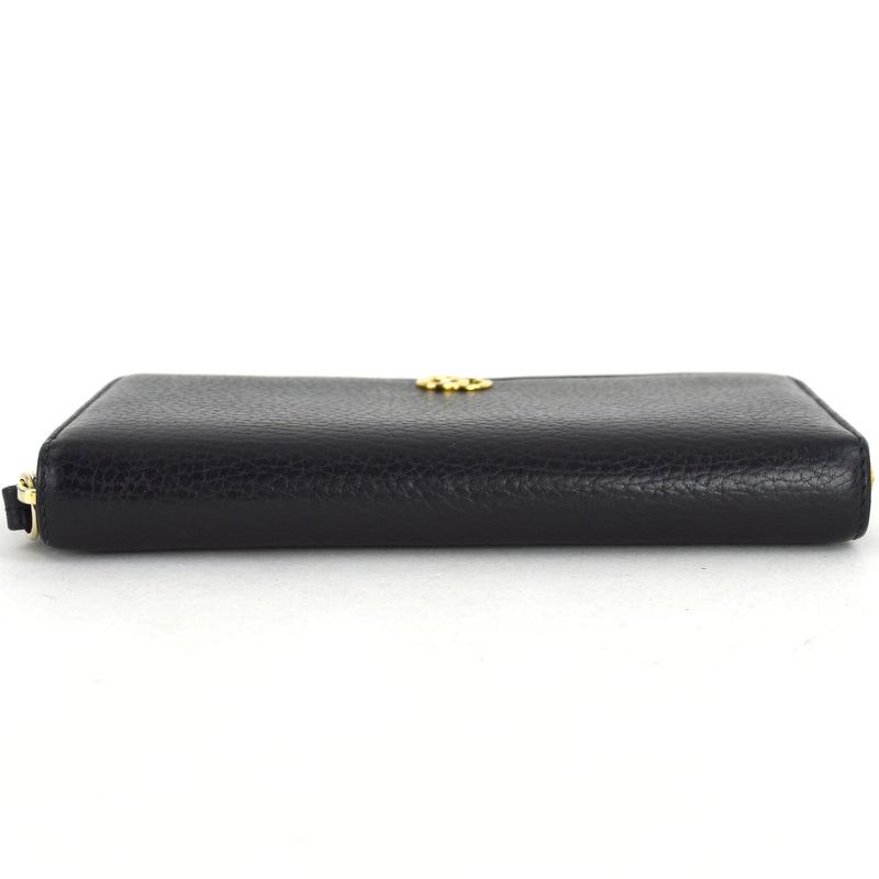 GUCCI ラウンドファスナー 長財布 レザー ブラック 456117 GUCCI（グッチ） 財布 ダブルG ジップアラウンドウォレット 456117