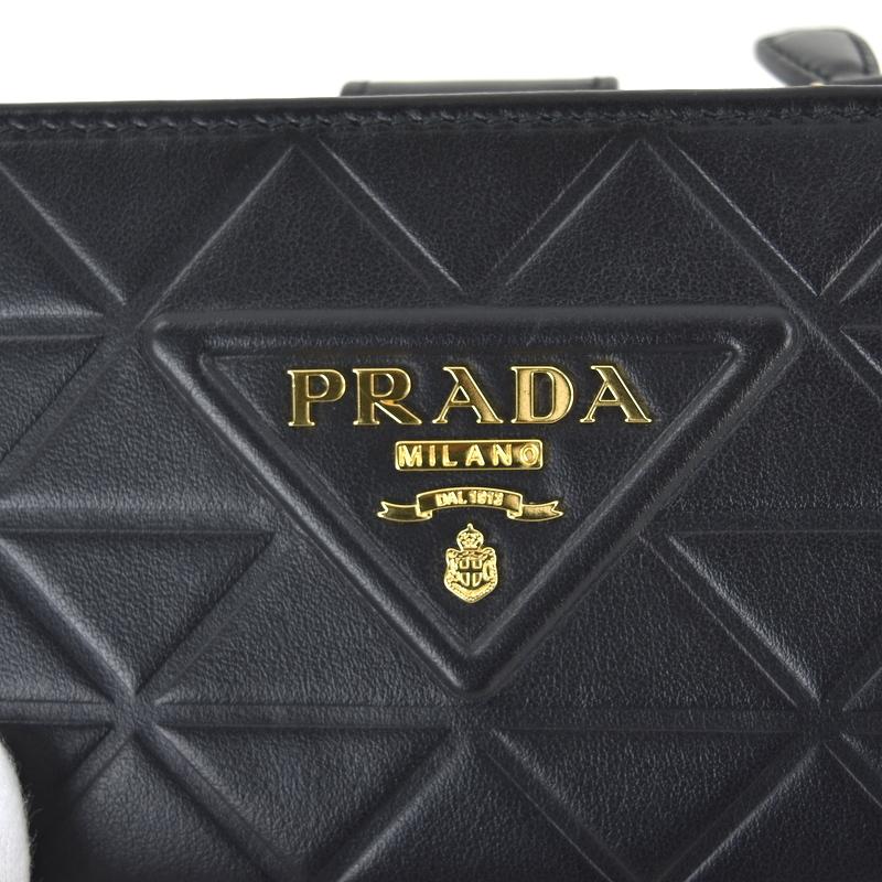 PRADA プラダ 財布 レディース 二つ折り財布 1ML018 レザー NERO PRADA プラダ 財布 レディース 二つ折り財布 1ML018 レザー NERO