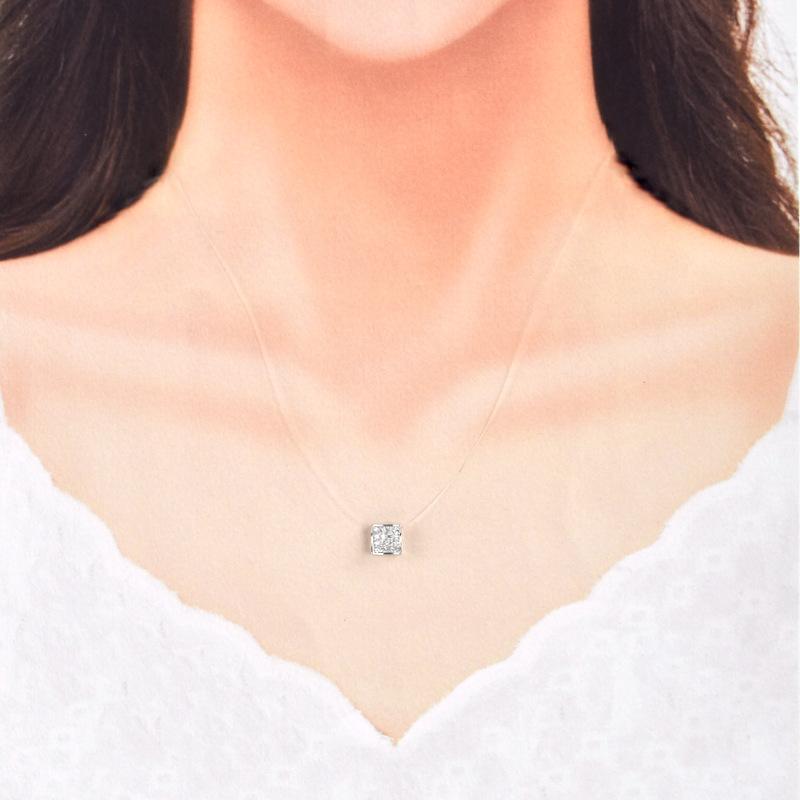 (C032101)PT900 チャーム ダイヤ ネックレストップ プラチナ ペンダントトップ Pt900 プラチナ900 ペンダントチャーム ダイヤ 0.30