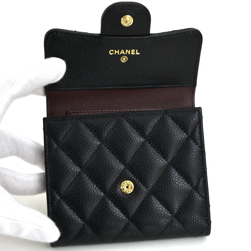 CHANEL（シャネル） 財布 レディース 三つ折り財布 キャビアスキン